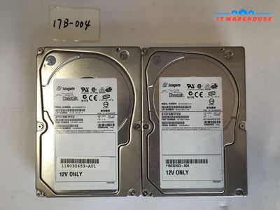 - 2x  73GB Dell   Seagate ST373307FCV 9V3007 40P Fibre Channel 10K Hard Drive @@