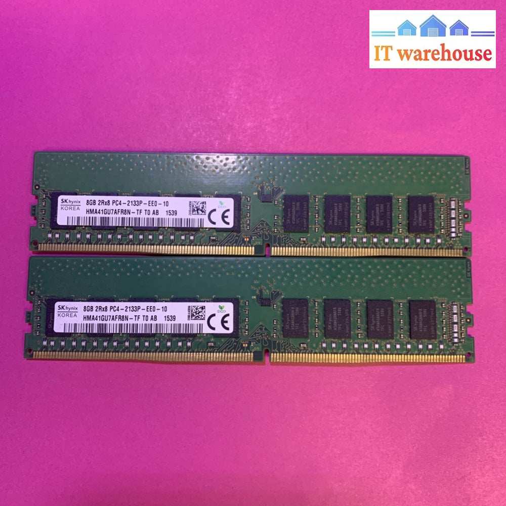 2x 8GB Hynix HMA41GU7AFR8N-TF PC4-17000 DDR4-2133MHZ Ecc Dual Server Memory RAM