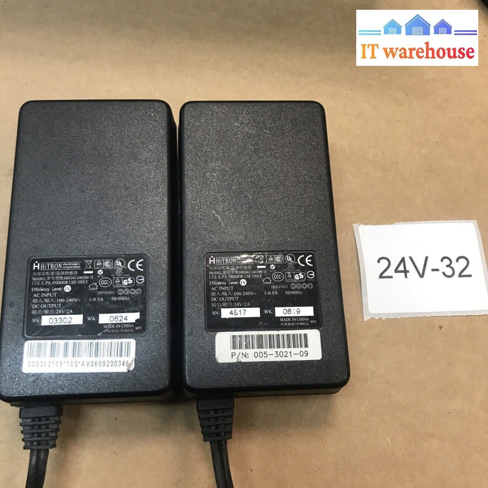 (2x) AC Adapter for Hitron HEG42-240200-7L Power Supply 37-0076-000 70-0499-100