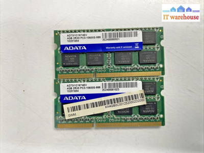 2x  AD73I1C1674EV ADATA 4GB 2Rx8 PC3-10600S-999  +