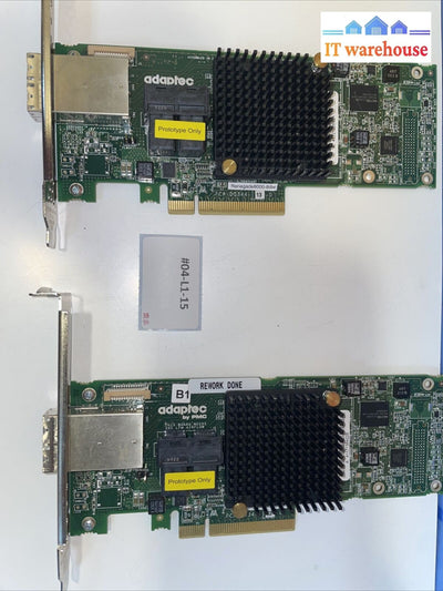 2X ADAPTEC Series  SAS PCI-E Controller Card PCA-00344