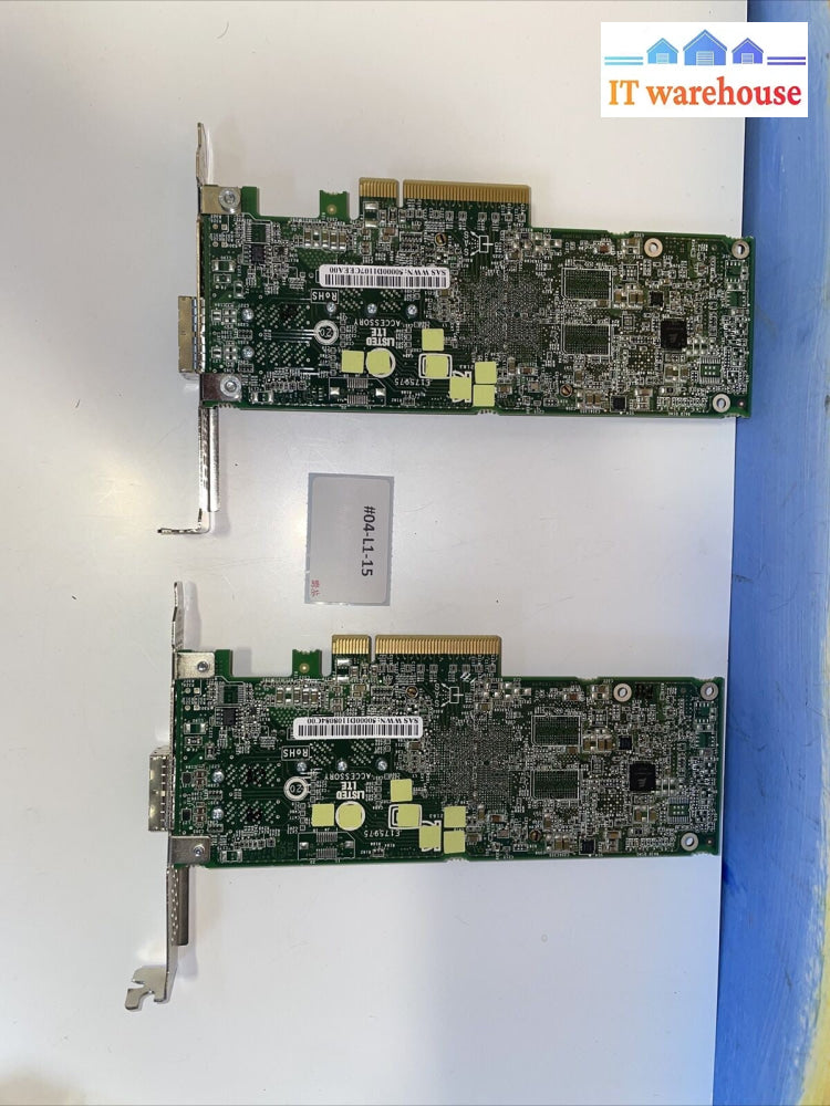 2X ADAPTEC Series  SAS PCI-E Controller Card PCA-00344