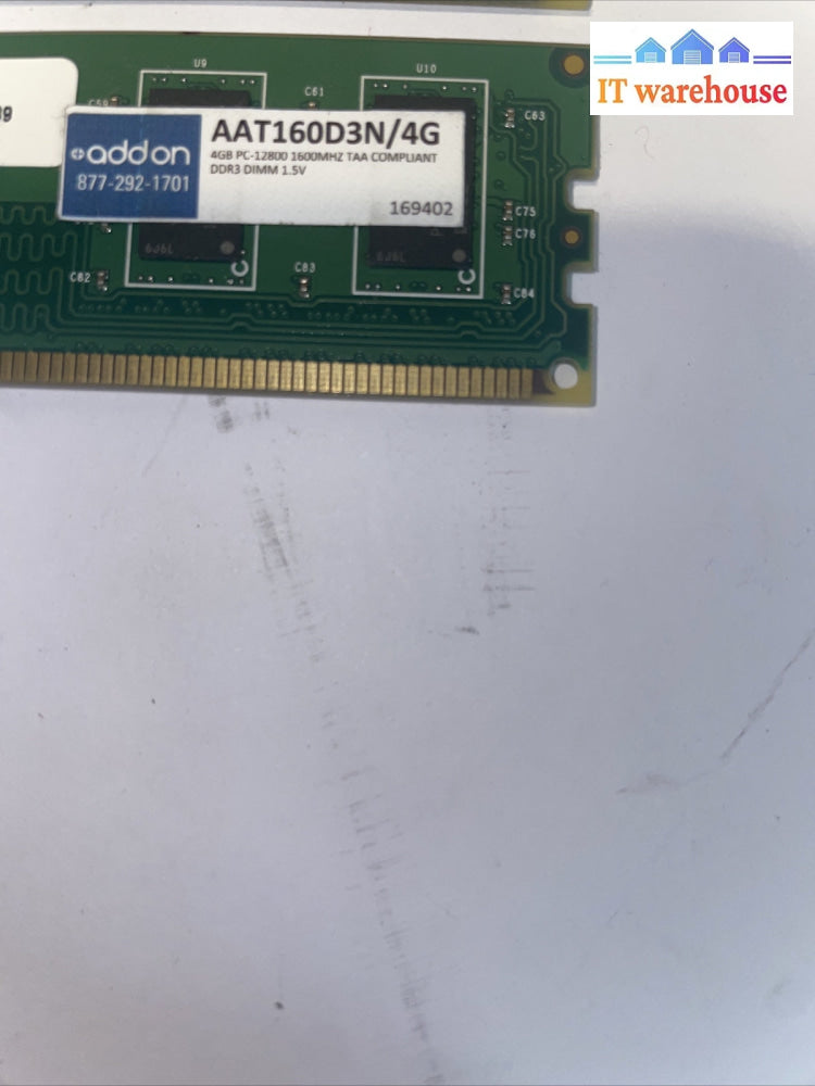 2x.  Addon AAT160D3N/4G 4GB PC-12800 1600MHZ  Desktop RAM Memory