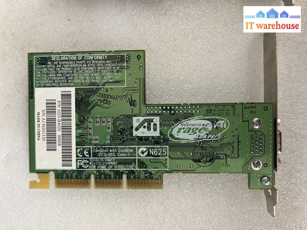 ~ (2x) AGP card ATI Graphics Rage Xpert2000Pro Ultra 32M 1025-I4030 109-65700-20