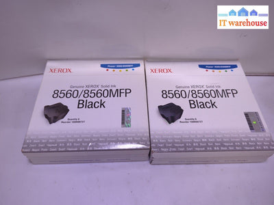 - 2x Box (6x2) Genuine Xerox 8560/8560MFP Black Meter Solid Ink