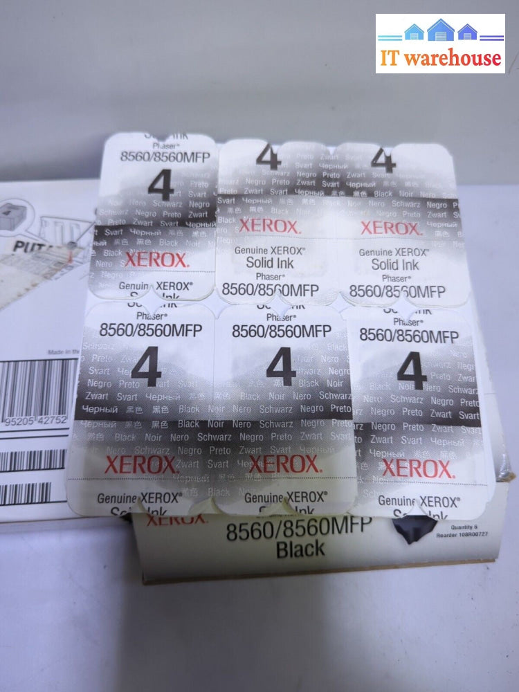 - 2x Box (6x2) Genuine Xerox 8560/8560MFP Black Meter Solid Ink