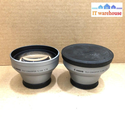 $ 2x Canon TL-H46 Tele Converter 1.7x 46mm f MVX3i Silver LENS