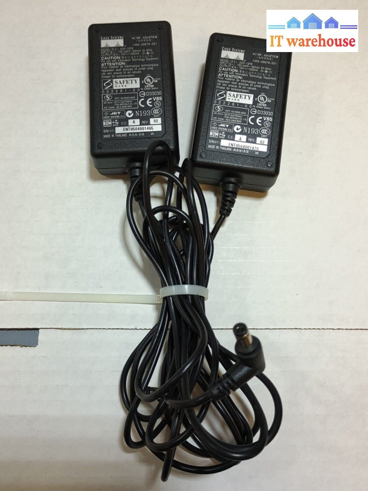 - 2x Cisco Systems Power Adapter ADP-19FB 19V 1000mA 1465-06878-001