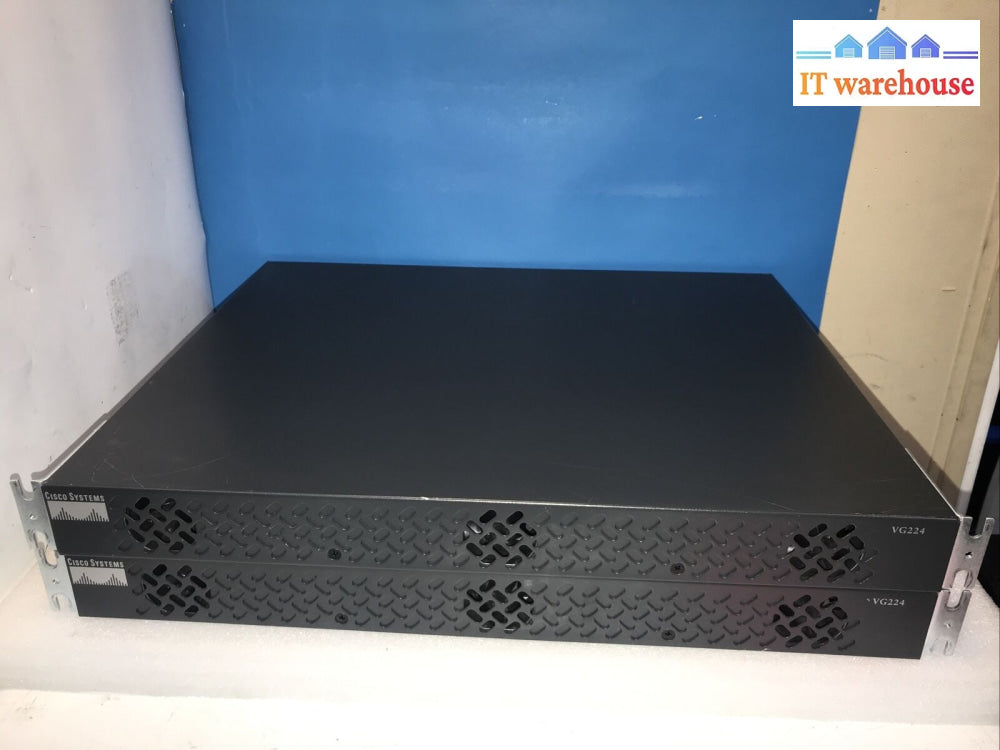 2X Cisco Vg224-Mp 24-Port Voip Ip Analog Phone Gateway W/Ears
