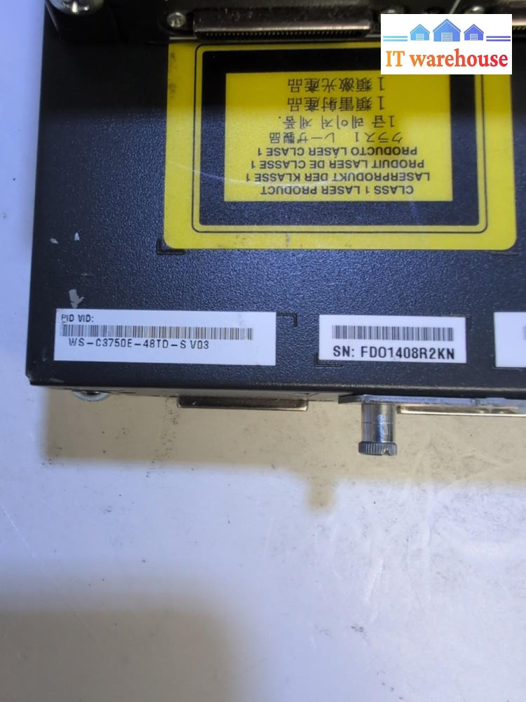 2x Cisco WS-C3750E-48TD 3750-E 48 Port PoE Gigabit Switchs - 