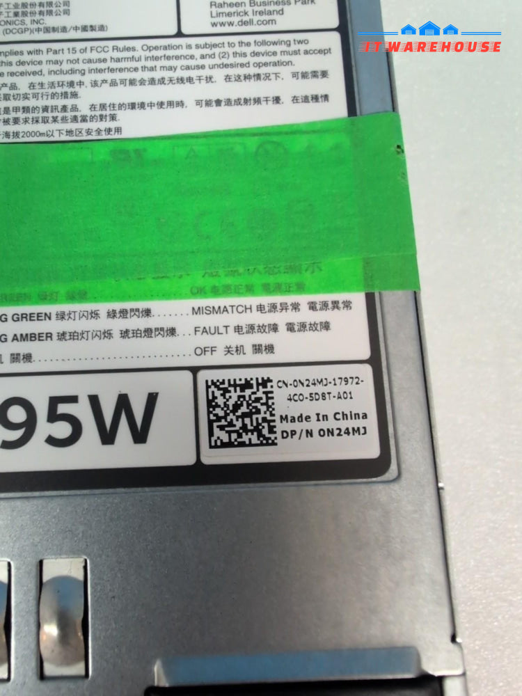 2x Dell  0N24MJ N24MJ D495E-S0  495W 80 Plus Platinum SERVER Power Supply -