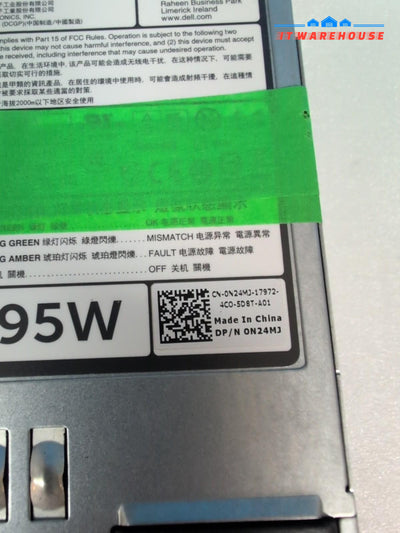 2x Dell  0N24MJ N24MJ D495E-S0  495W 80 Plus Platinum SERVER Power Supply -
