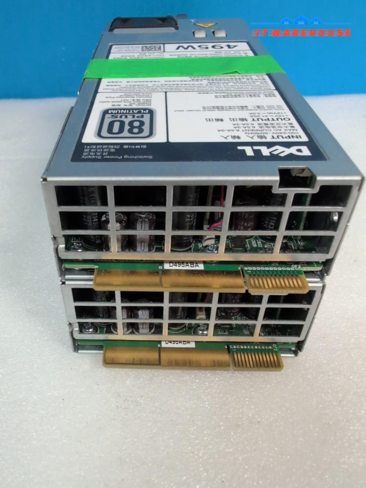 2x Dell  0N24MJ N24MJ D495E-S0  495W 80 Plus Platinum SERVER Power Supply -