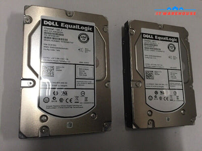 - 2x Dell EqualLogic 450GB 15K.6 6GB  SAS 3.5" HDD ST3450857SS RG5VK 9FM066 @@@