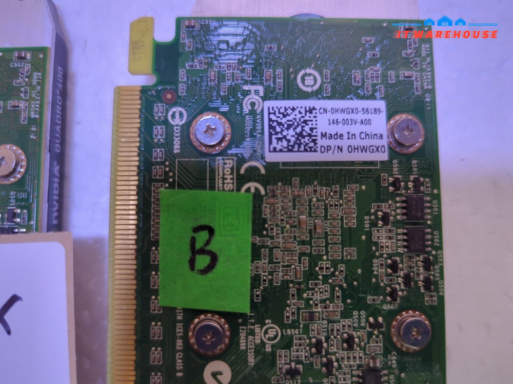 2X  Dell HWGX0 nVidia QUADRO 400 512MB DVI Display Port PCIE Graphics Card- 