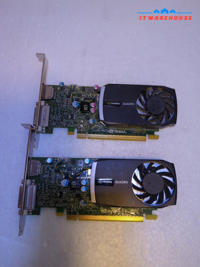 2X  Dell HWGX0 nVidia QUADRO 400 512MB DVI Display Port PCIE Graphics Card- 