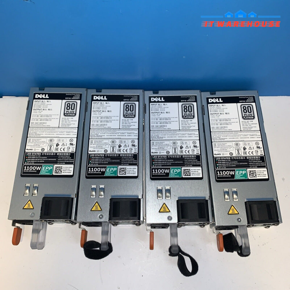 (2x) Dell PR21C 9TMRF CMPGM Y26KX PowerEdge R630 R730 1100W Power Supply