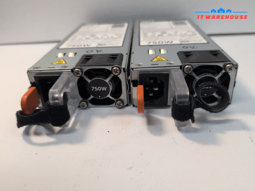 2x Dell W0CTF 750W Hot Swap Power Supply For PowerEdge R720 R620  Tested -