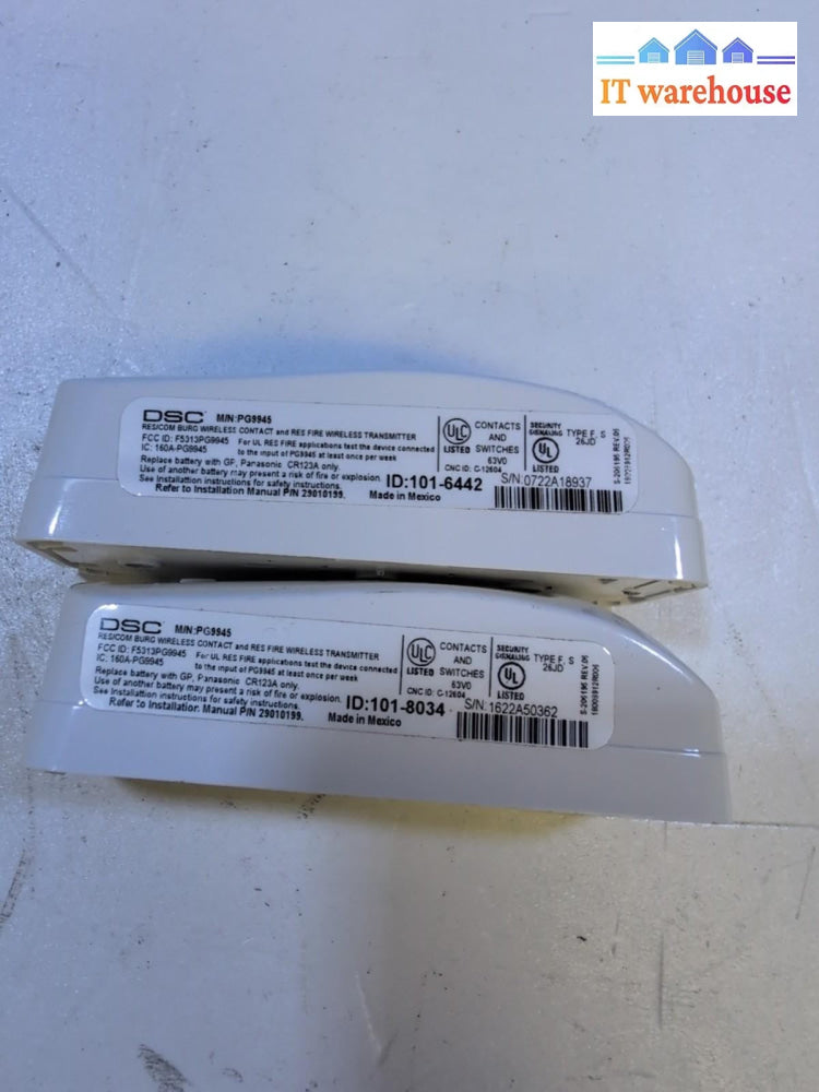 2x DSC PG9945 PowerG Wireless Door Window Sensor Only -