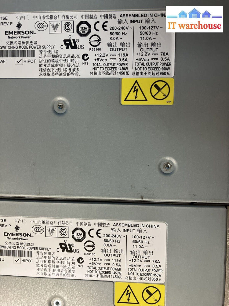 2x Emerson 7001509-Y000 Power Supply For IBM BladeCenter PSU 69Y5818 69Y5819 ~