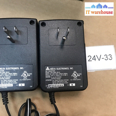 2x Genuine Delta Electronics AC Adapter Model: ADP-36XB Output: 24V - 1500mA