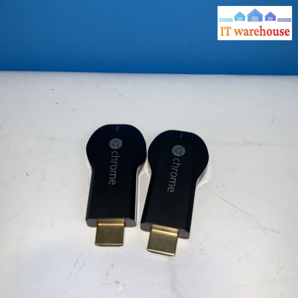 (2X) Google Chromecast H2G2-42 Black Gen1 Streaming Media Player Only (No Cable)