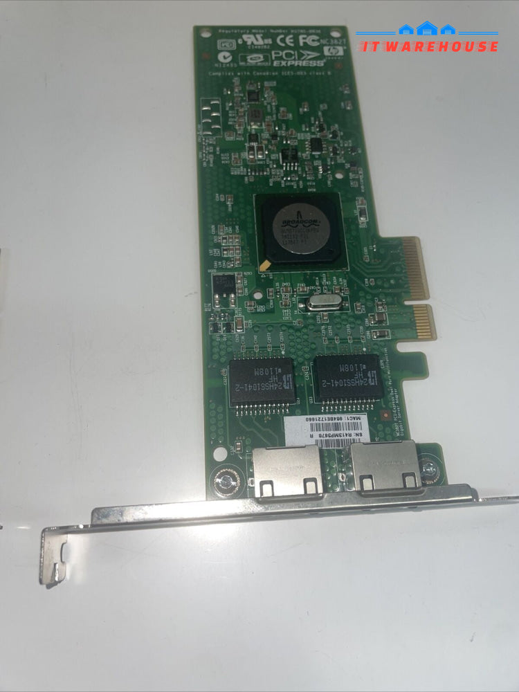 2x (High & Low Profile) HP 458492-B21 NC382T Dual Port Gig Adapter 458491-001