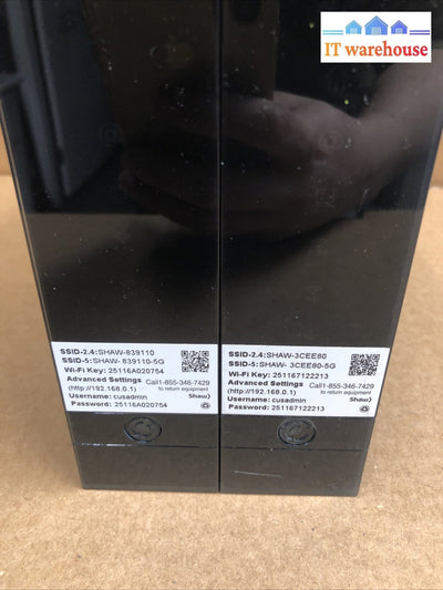 2x Hitron CGNM-2250 Wireless Cable Modem Router Gateway Dual Band 2.4/5G W/ AC +