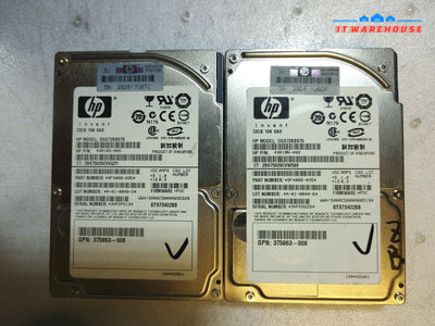 - 2x  HP 430165-002 | DG072BB975 72GB 10000RPM 2.5" SAS  Hard Drive Tested