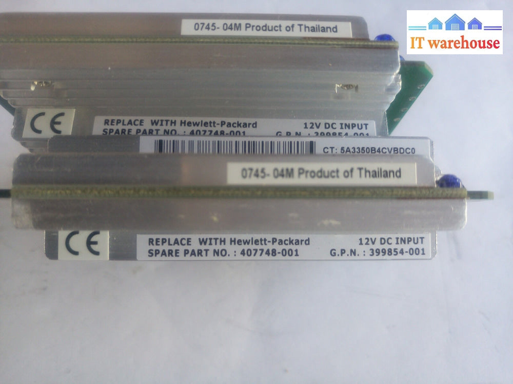 - 2X Hp Dl380/Ml350/Ml370 G5 / Dl385/Dl585 G2 Vrm 407748-001/399854-001 @@@