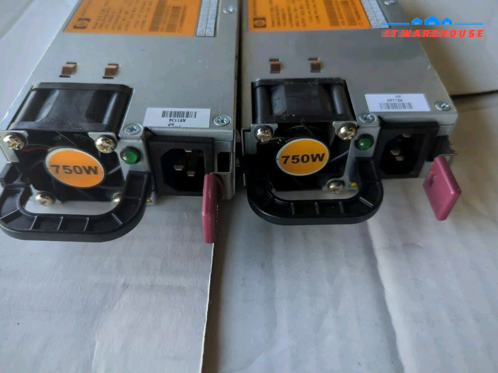 2x HP HSTNS-PD18 DPS-750RB  506822-101 750W Power Supply 511778/506821-001 -