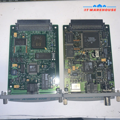 (2x) HP JETDIRECT 600N J3113A /J3111A 10/100TX PRINTER SERVER NETWORK CARD RJ-45