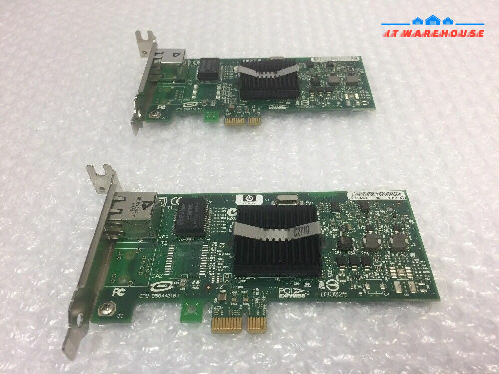 - 2x HP NC110T PCI Express Single Port Adapter 434982-001 434903-001 Low profile
