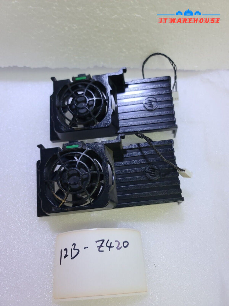- 2x HP Z420 Memory Cooling Fan Assembly 663069-001 Tested