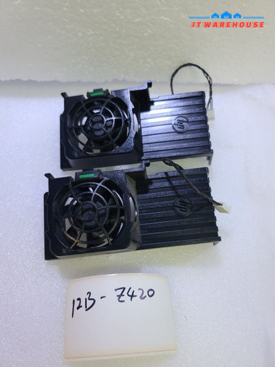 - 2x HP Z420 Memory Cooling Fan Assembly 663069-001 Tested