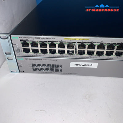 （2x）HPE OfficeConnect 1920S 24-48 port switches JL386A JL381A