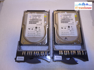- 2x IBM 146Gb SCSI U320 10K Hot Swap HDD 90P1310 26K5153 w/Tray 25R4100