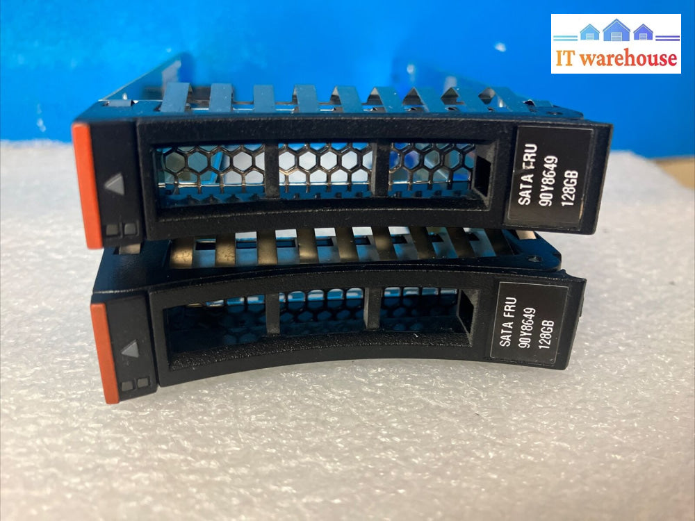 2X Ibm Sata 2.5’ Disk Drive Caddy Tray Fru 90Y8649 / 44T2216 ~