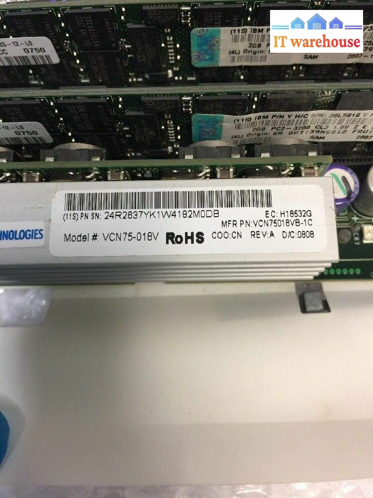 - 2x - IBM X Series Server Ram Module VCN75-018V VCN75018VB 24R2637 W/4x 2G RAM