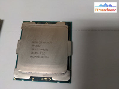 - 2x Intel Xeon W-2102 CPU 2.90 GHz SR3LG 4Core 8.25M 8.0GT/s LGA2066 Processor