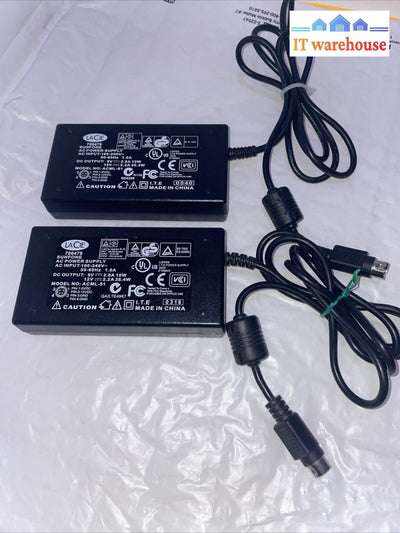 2X Lacie Acml-051 5V 12V 4-Pin Adapter Hard Drive Dvd Sunfone Acml51