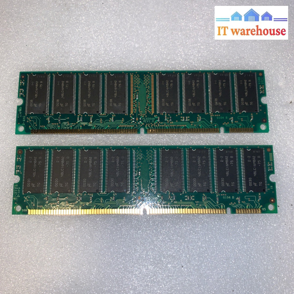 2x  Micron MT16LSDT3264AG-133B1 256MB PC133 SDRAM desktop Memory