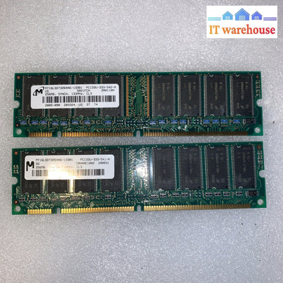 2x  Micron MT16LSDT3264AG-133B1 256MB PC133 SDRAM desktop Memory