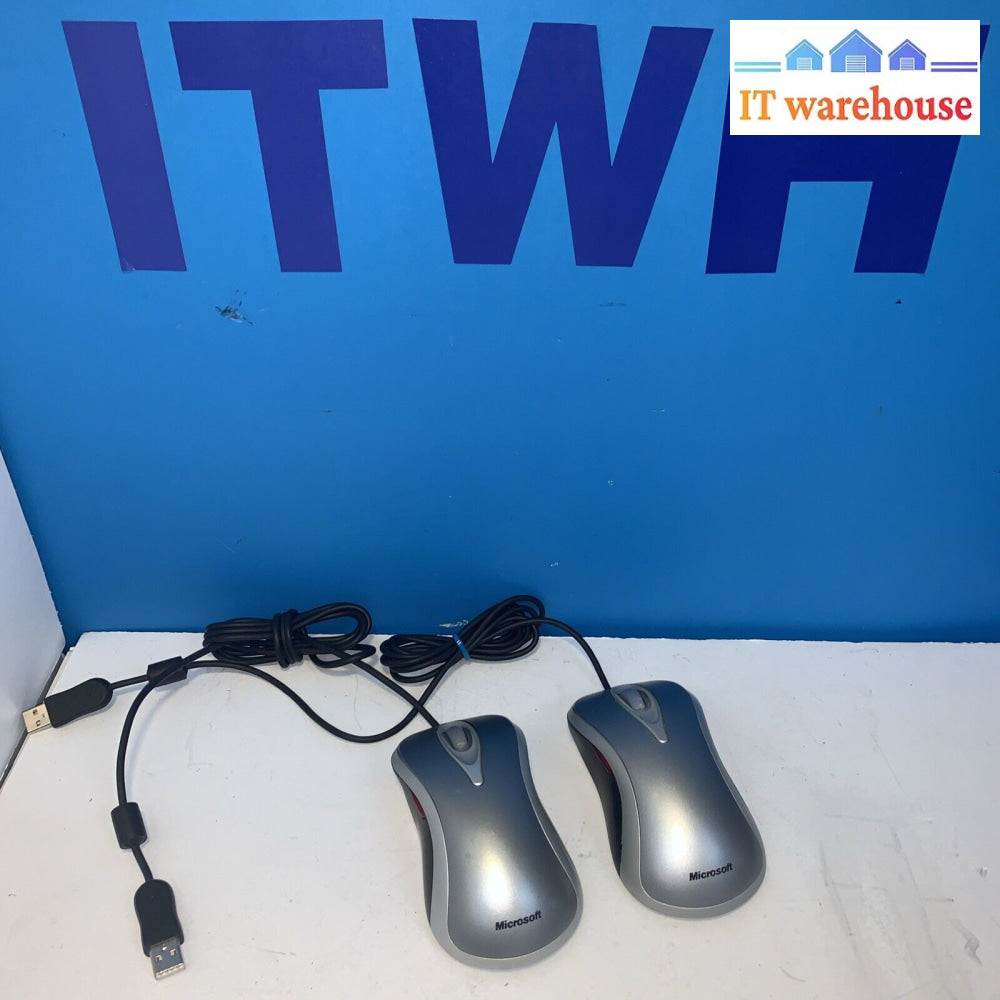 2x Microsoft Comfort Optical Mouse 3000 Model 1043 X812481-002 Wired USB