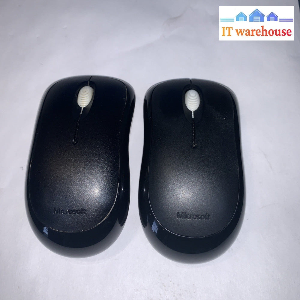 2x Microsoft Wireless Mouse 1000 Model:1454 PN: X821932-002( Mouse and Receiver)