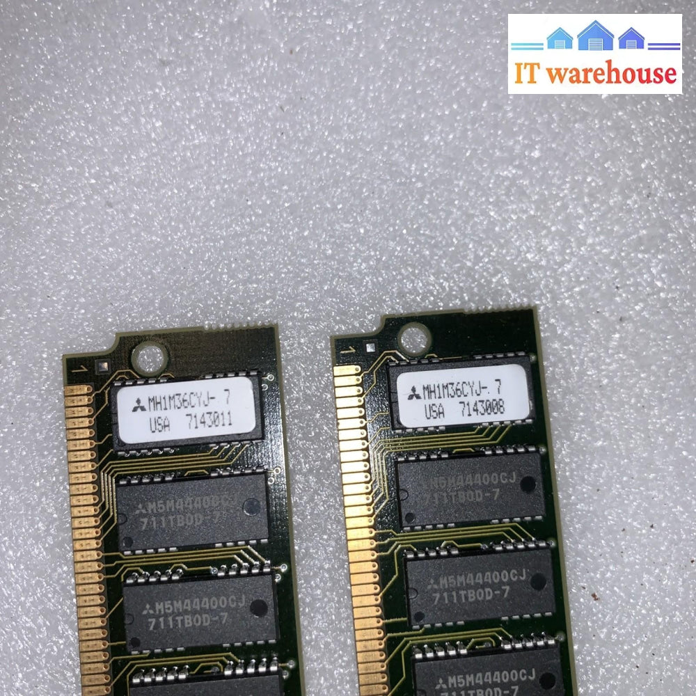 2x  Mitsubishi Memory EDO RAM PS/2 - SIMM 72 pin MH1M36CYJ-7