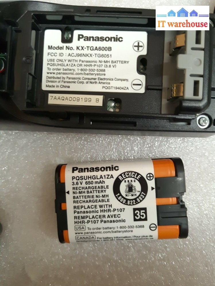 - 2x MIXED PANASONIC WIRELESS PHONE SET (TG6031CB/TG6051B) WITH HANDSET-TGA600B 