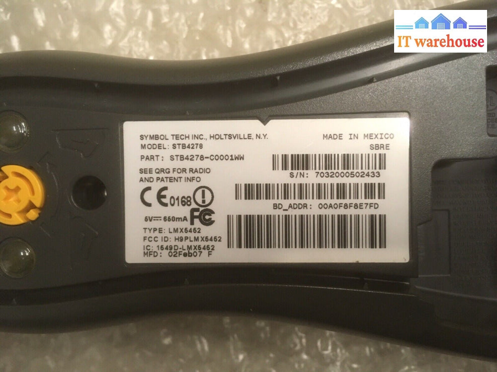 - 2x Motorola Symbol Wireless Barcode Scanner LS4278 W/STB4278 Cradle Tested