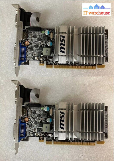 2x MSI NVIDIA GeForce 210 N210-MD512D3H/LP PCI-e 512MB HDMI VGA DVI Video Card