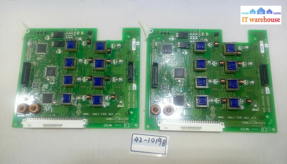- 2x   NEC Electra Elite IPK A50-003296-003 ESIB(8)-U20 ETU Station Card